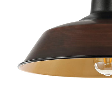 Camila 14" Classic Industrial Indoor/Outdoor Iron LED Semi Flush Mount